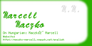 marcell maczko business card