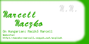 marcell maczko business card